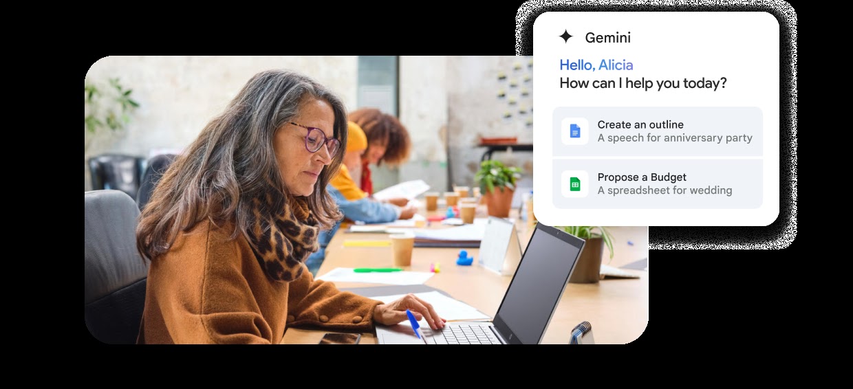Gemini nos apps do Google